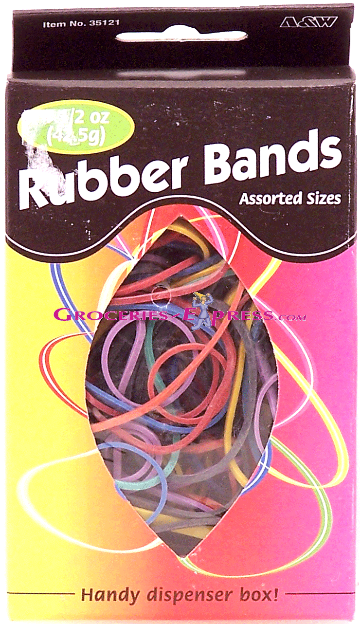 A & W rubber bands, assorted sizes & colors Full-Size Picture